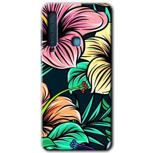 Samsung Galaxy A9 2018 Kılıf HD Desen Baskılı Arka Kapak - Çizim Çiçekler