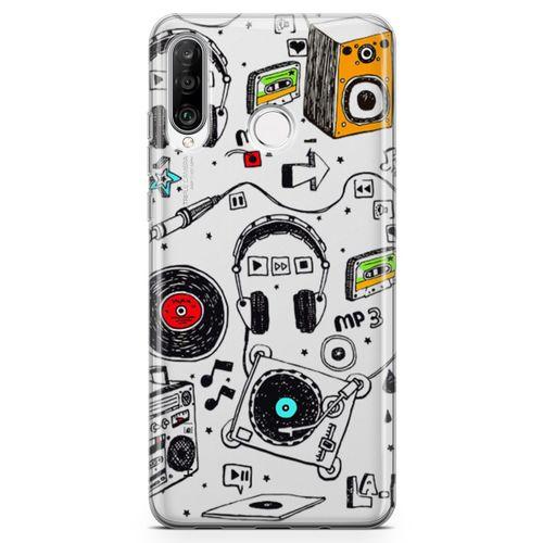 Huawei P30 Lite Kılıf Plak Kulaklık Hoparlör Arka Kapak Koruma Desenli Full Koruyucu