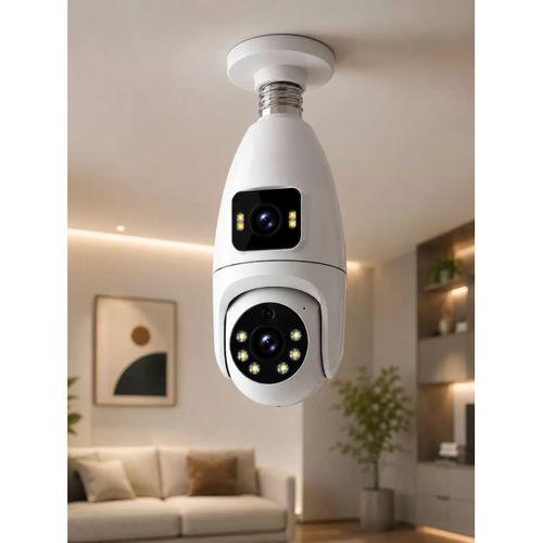 Wi-fi Çift Lens Ampul Kamera  Akıllı Ev Güvenliği