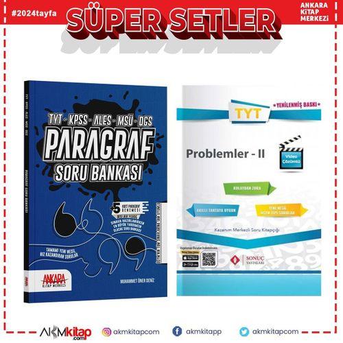 Sonuç Yayınları TYT Problemler II ve Ankara Kitap Merkezi Paragraf Soru Bankası Seti 2 Kitap