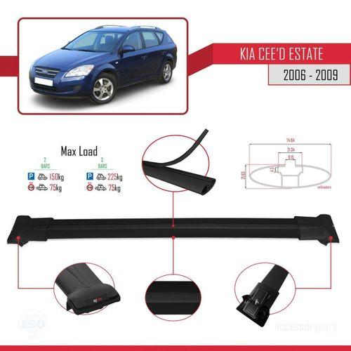 Kia Ceed SPORTSWAGON 2006-2009 Arası ile uyumlu FLY Model Ara Atkı Tavan Barı SİYAH