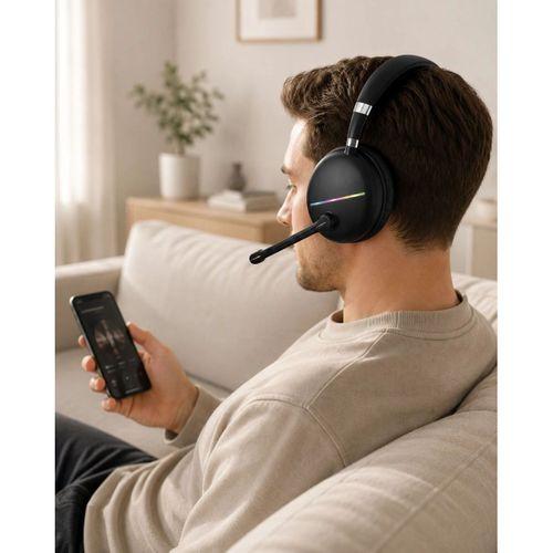 Bluetooth 5.0 Kablosuz Kulak Üstü Kulaklık Mikrofonlu Rgb Aydınlatmalı
