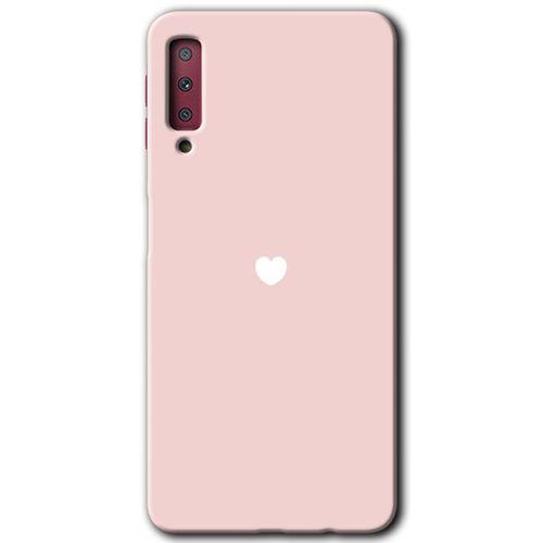Galaxy A7 2018 Kılıf HD Desen Baskılı Arka Kapak - Sade Kalp
