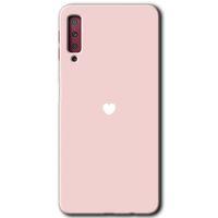 Galaxy A7 2018 Kılıf HD Desen Baskılı Arka Kapak - Sade Kalp