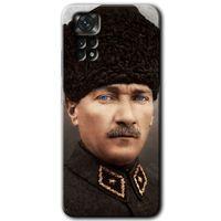 Redmi Note 11 5G Global Kılıf HD Desen Baskılı Arka Kapak - Başkomutan Atatürk + Kırılmaz Cam