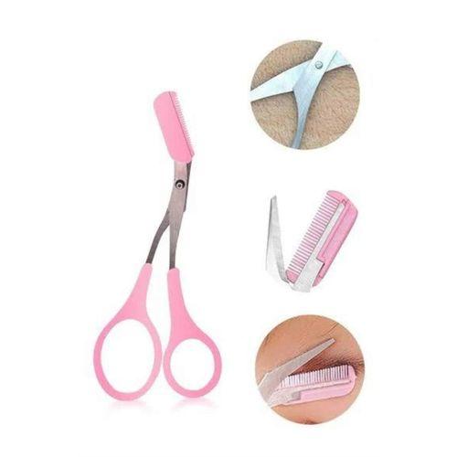 2'li Kaş Bakım Seti Taraklı Kaş Makası Ve Kaş Usturası Kaş Şekillendirici