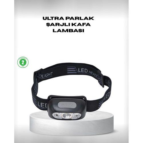 Gece Balıkçılığı İçin Ultra Parlak Şarjlı Kafa Lambası | 4 Işık Modu + Usb Şarj