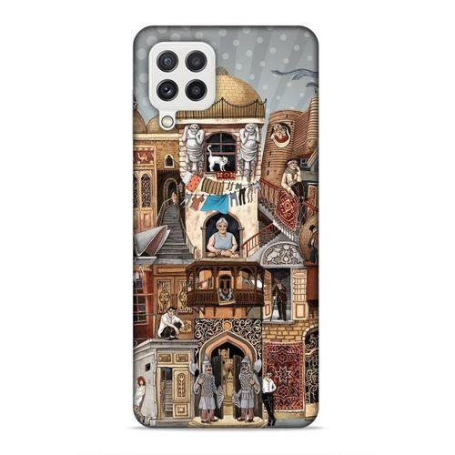 Samsung Galaxy A22 Uyumlu Kılıf Azarbaijan (49) Ultra Silikon Kılıf Şehir Simgeleri