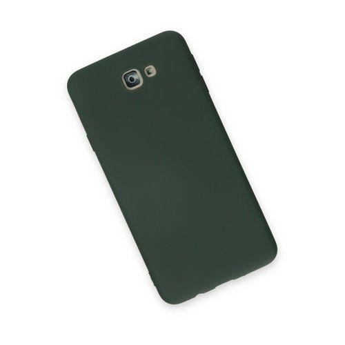Newface Samsung Galaxy J7 Prime Kılıf Nano içi Kadife  Silikon - Koyu Yeşil