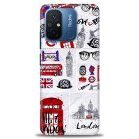 Xiaomi Redmi 12C Kılıf HD Baskılı Kılıf - London Set + Tam Ekran Koruyucu