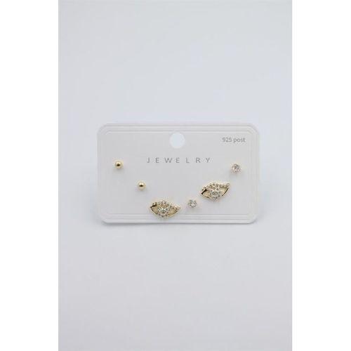 Çoklu Set Küpe - Altın