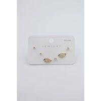 Çoklu Set Küpe - Altın