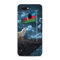 Oppo Ax7 Uyumlu Kılıf Azarbaijan (25) Antişok Kapak Kurt Bayrak