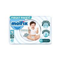 Çocuk Molfix Premium Bebek Bezi Fırsat Paketi 5 Beden 11-18 Kg 42 Adet