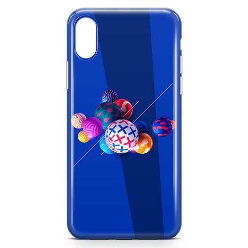 Apple iPhone XS Max Kılıf 3D Toplar Arka Kapak Koruma Desenli Full Koruyucu