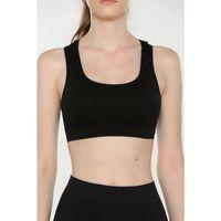 Elite Life Geniş Askılı Kadın Destekli Sporcu Büstiyer Siyah Sütyen 777