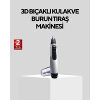 Burun Kulak Ve Kaş Tıraş Makinesi 3d Keskin Bıçaklı Pil İle Çalışan