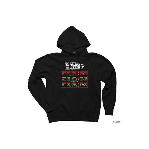 Geleceğe Dönüş 2015 Siyah Kapşonlu Sweatshirt Hoodie