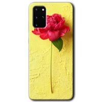 Samsung Galaxy S20 Plus Kılıf HD Desen Baskılı Arka Kapak + Temperli Cam - Kırmızı Gül