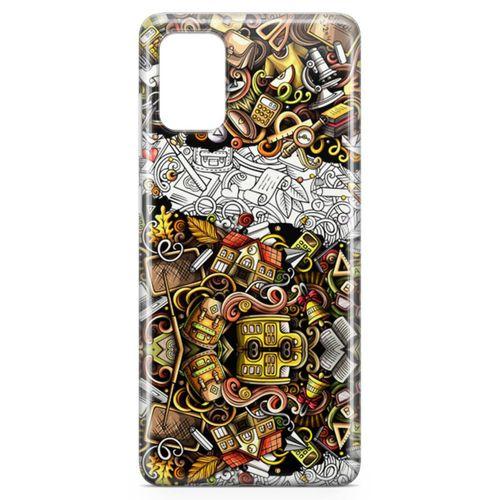 Samsung Galaxy A71 Kılıf Okulum Doodle Arka Kapak Koruma Desenli Full Koruyucu