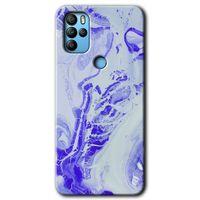 Omix X500 Kılıf HD Desen Baskılı Arka Kapak+Temperli Cam - Cranny Liquid Wall