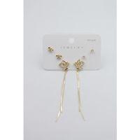 Çoklu Set Küpe - Altın