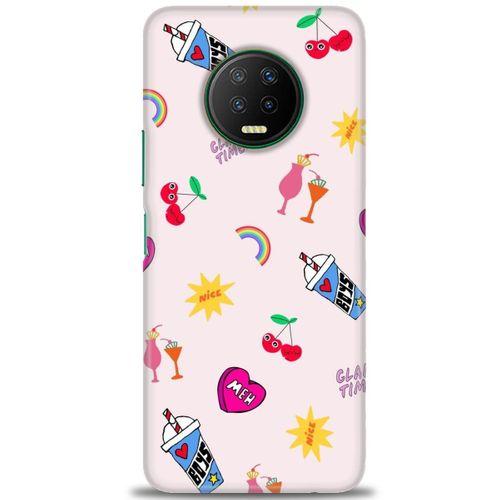 Infinix Note 7 Kılıf HD Baskılı Kılıf - Glam Time + Tam Ekran Koruyucu