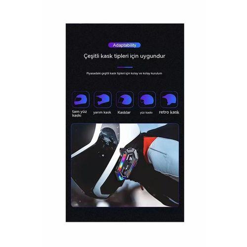 Y20 Motor Kurye Kask Kulaklık Rgb Modlu Bluetooth Motosiklet Kulaklık 5.3 Bluetooth Interkom