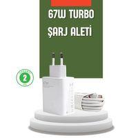 67 Watt Turbo Şarj Cihazı  Redmi Note 10 11 12 Uyumlu