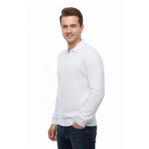 Erkek Polo Yaka Fermuarlı Triko Kazak Regular Fit  7001 BGL-ST04921