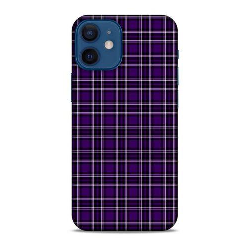 Apple iPhone 12 Mini Uyumlu Kılıf Mor Delisi (11) Tam Koruma Çizgili