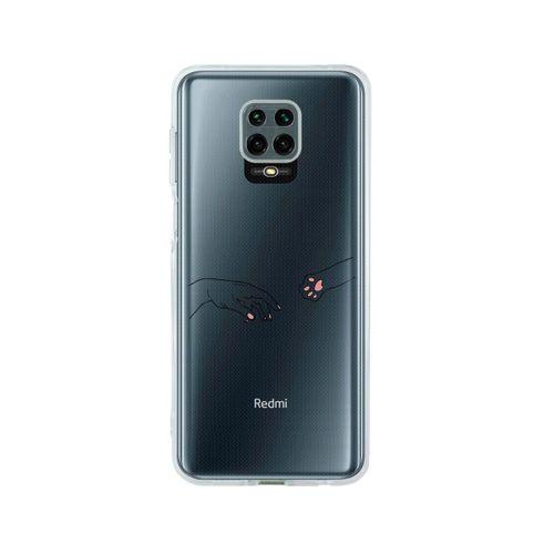Xiaomi Redmi Note 9 Pro Hand And Paw Şeffaf Telefon Kılıfı
