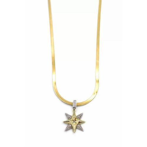 Kuzey Yıldızı İtalyan Zincir Kolye - Altın