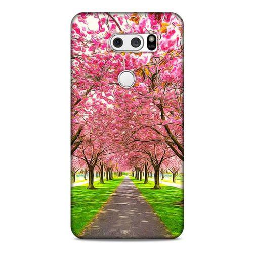 Lopard LG K40S Uyumlu Kılıf Bahar (42) Rugged Armor Kılıf Pembe Ağaç