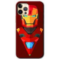iPhone 11 Pro Kılıf Baskılı Kapak - İron Man Çizim + 5D Tam Kaplayan Cam