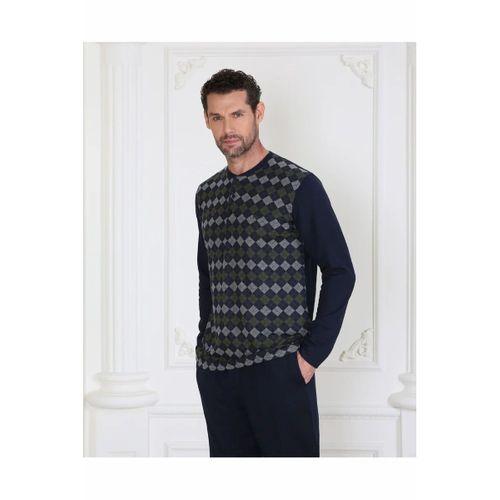 Jakarlı Erkek Kışlık Uzun Kollu Pijama Takımı