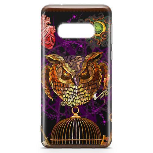 Samsung Galaxy S10e Kılıf Gotik Baykuş Arka Kapak Koruma Desenli Full Koruyucu
