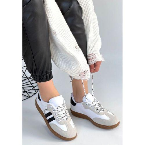 Zerti Beyaz Cilt Bağcıklı Spor Ayakkabı