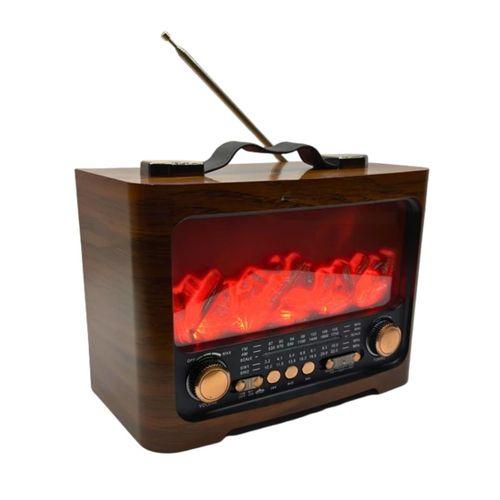 Taşınabilir Şömine Efektli Bluetooth Hoparlör Fm Radyo Led Işıklı Müzik Çalar