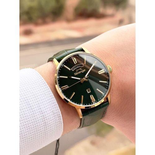 Slazenger Erkek Deri kordon Bileklik Hediyeli 2 Yıl Garantili Suya Dayanıklı Kol Saati VS.BLKT.0756