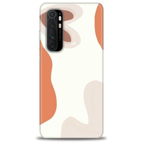 Xiaomi Mi Note 10 Lite Kılıf HD Baskılı Kılıf - Kahve Kalp + Tam Ekran Koruyucu