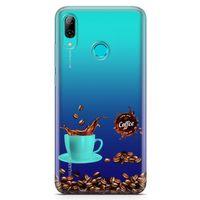 Huawei Y7 2019 Kılıf Coffe Time Arka Kapak Koruma Desenli Full Koruyucu