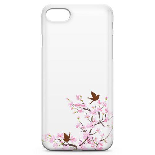 Apple iPhone SE 2020 Kılıf Peony Kuşlar Arka Kapak Koruma Desenli Full Koruyucu
