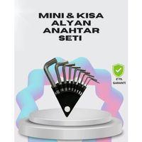 9 Parça Kısa Tip Alyan Seti Isıl İşlemli Profesyonel Kullanım