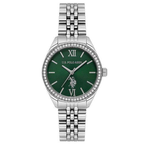 U.s. Polo Assn. USPA2085-04 Quartz Çelik Gri Yeşil Kadran 30 mm Kadın Kol Saati