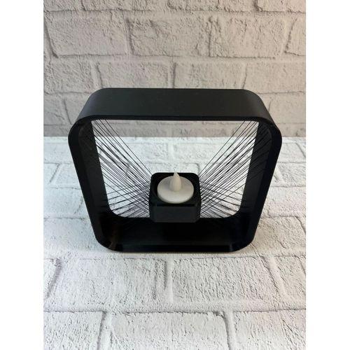 Kare Askılı Mumluk Duvara Asılan Şık Dekoratif Mumluk 16×16 Cm