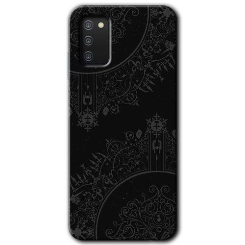 Potkal Hediye Fabrikası Samsung Galaxy A02s Kılıf HD Desen Baskılı Arka Kapak - Siyah Mandala
