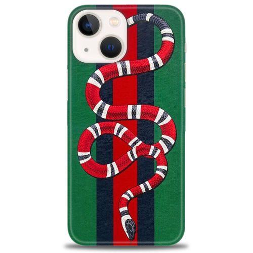 iPhone 13 Kılıf HD Baskılı Kılıf - Yılan + Tam Ekran Koruyucu