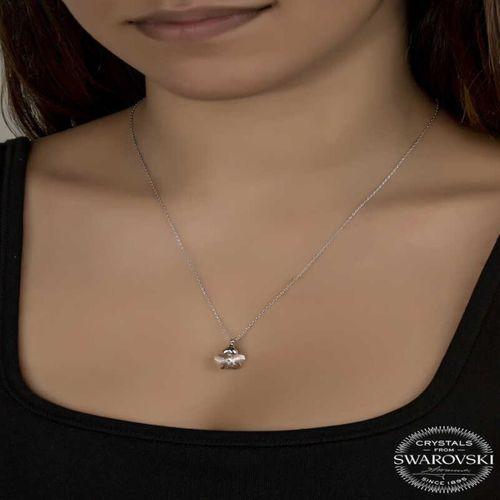 Swarovski Crystal Taşlı Papatya Lucky Life 925 Ayar Gumuss  Lucky Life Lucky Life Lucky Life Kadın Kolye