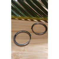Monalisa Home 18mm Gümüş Renk  Halka Unisex Çelik Küpe